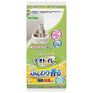 ユニ チャ−ム デオトイレ ふんわり香る消臭 抗菌シート 爽やかなナチュラルソープの香り 10枚入(1週間用×10枚)