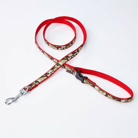 Petio(ペティオ) 犬用引き紐 EthicalDoor エシカルドア 迷彩リード M レッド