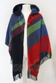 税込3980円以上購入で【送料無料】【USED】Vivienne Westwood MAN / CHECK PONCHO ポンチョヴィヴィアンウエストウッド ビビアン マルチ 【中古】 O-24-03-24-008-co-YM-OS