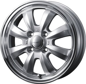 ylszWEDS EFbY 0040907 A~zC[1{ GYRAFT 8S 12C` 4.00B CZbg+43 4 PCD100 SILVER/RIM POLISH