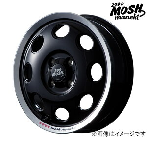 MID �}���J�T�[�r�X �A���~�z�C�[��1�{ 299MOSH MANEKI 14�C���` ������4.5 inset+45 4H PCD100 KURO