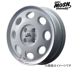 MID �}���J�T�[�r�X �A���~�z�C�[��1�{ 299MOSH MANEKI 15�C���` ������4.5 inset+45 4H PCD100 SHIRO