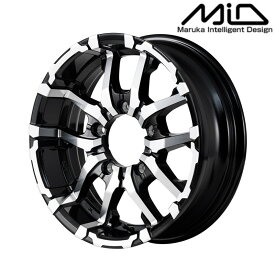 MID マルカサービス アルミホイール1本 ナイトロパワー NITRO POWER M26 CROSS FANG 16インチ リム幅5.5 inset+20 5H PCD139.7 ブラックメタリック/ミラーカット