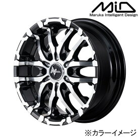 MID マルカサービス アルミホイール1本 ナイトロパワー NITRO POWER M26 CROSS FANG 17インチ リム幅6.5 inset+48 6H PCD139.7 ブラックメタリック/ミラーカット