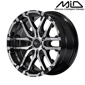 MID マルカサービス アルミホイール1本 ナイトロパワー NITRO POWER M26 CROSS FANG 17インチ リム幅8.0 inset+20 6H PCD139.7 ブラックメタリック/ミラーカット