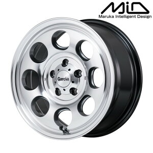 MID マルカサービス アルミホイール1本 ガルシア Garcia Palm8 16インチ リム幅7.0 inset+40 5H PCD114.3 メタリックグレー/ポリッシュ