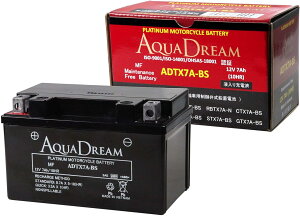 AQUA DREAM ANAh[ ADTX7A-BS փobe[ eiXt[ PLATINUM MOTORCYCLE BATTERY t[dς