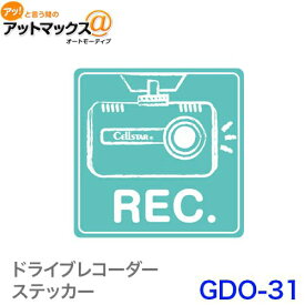 セルスター GDO-31 ドライブレコーダーステッカー (パステルグリーン) {GDO-31[1150]}