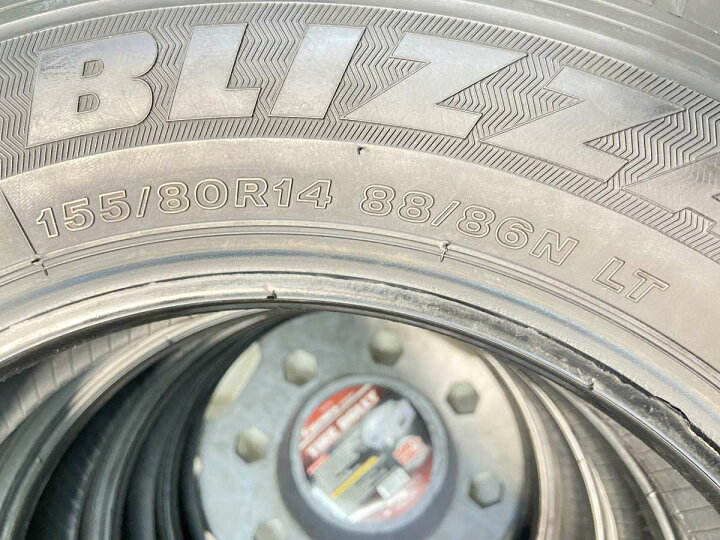 楽天市場】155/80R14 88/86LT ブリヂストン ブリザック VL1 中古タイヤ 