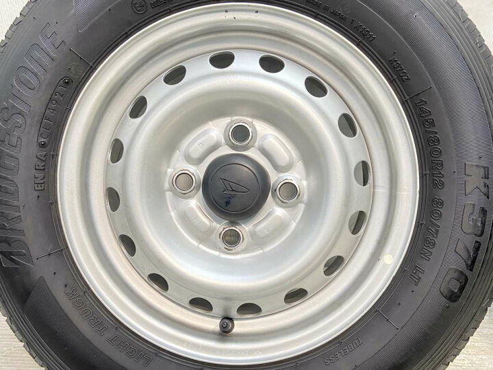 楽天市場】145/80R12 80/78LT ブリヂストン K370 ダイハツ純正 12x4.0 
