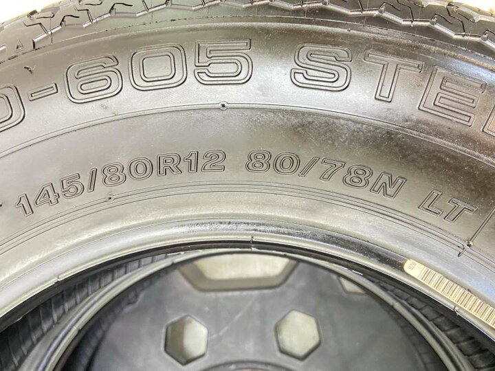 楽天市場】145/80R12 80/78LT ブリヂストン RD-605 STEEL 中古タイヤ 