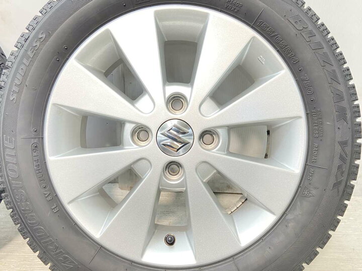 楽天市場】155/65R14 ブリヂストン ブリザック VRX スズキ純正 14x4.5 
