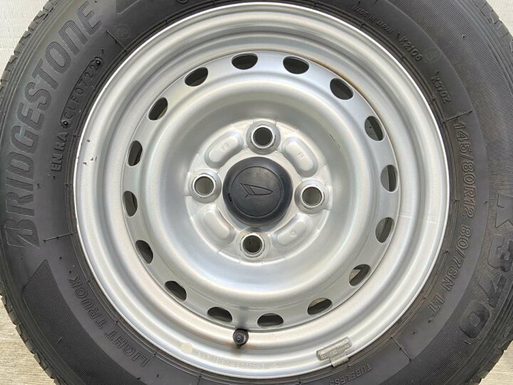 楽天市場】145/80R12 80/78LT ブリヂストン K370 ダイハツ純正 12x4.0 