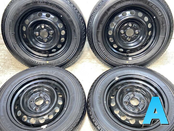 楽天市場】155/80R14 88/86LT ブリヂストン V600 トヨタ純正 AL 14x5.0 