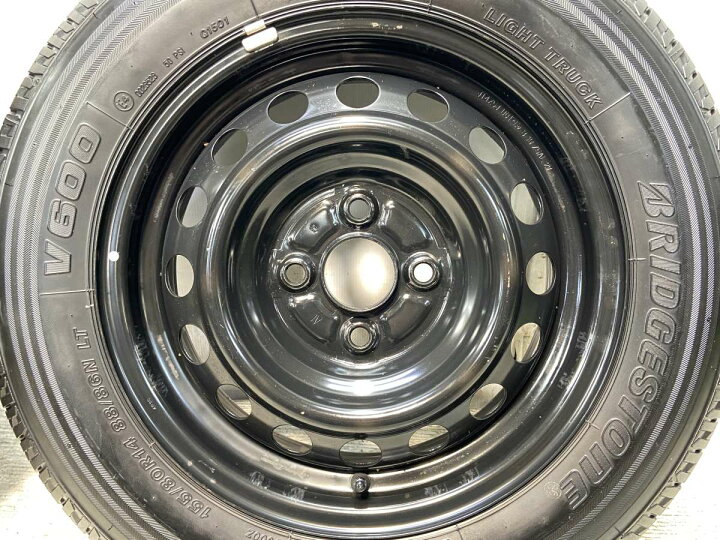 楽天市場】155/80R14 88/86LT ブリヂストン V600 トヨタ純正 AL 14x5.0 