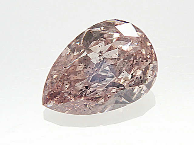 程良い色のり ０．２５９ct ＦＡＮＣＹ．ＬＩＧＨＴ．ＢＲＯＷＮ．ＰＩＮＫ，Ｉ１，ペア ブラウンピンク お洒落 ルース 賜物 ダイヤモンド