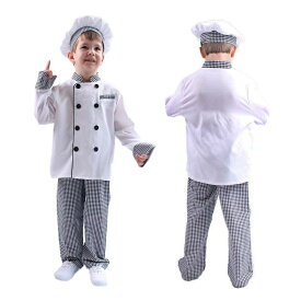 コスチュー Cosplayパーティー 舞台劇 演出 ハロウィーン仮装 料理人 コック シェフ 子供用 女の子 男の子 キッズ コスプレ衣装