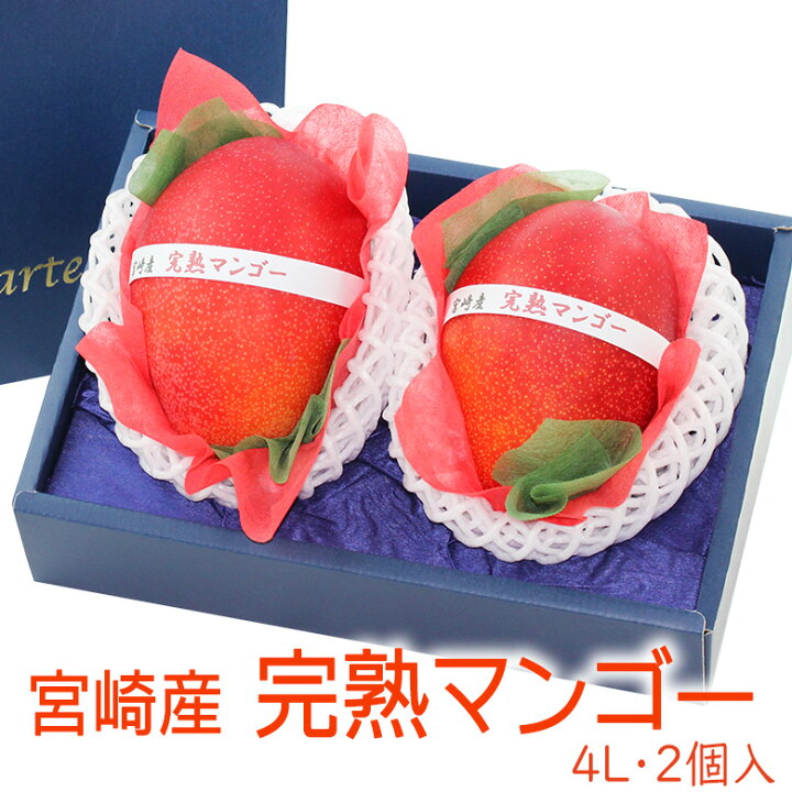 楽天市場】宮崎産 完熟マンゴー(4Lサイズ 2個セット)（糖度：13度以上 