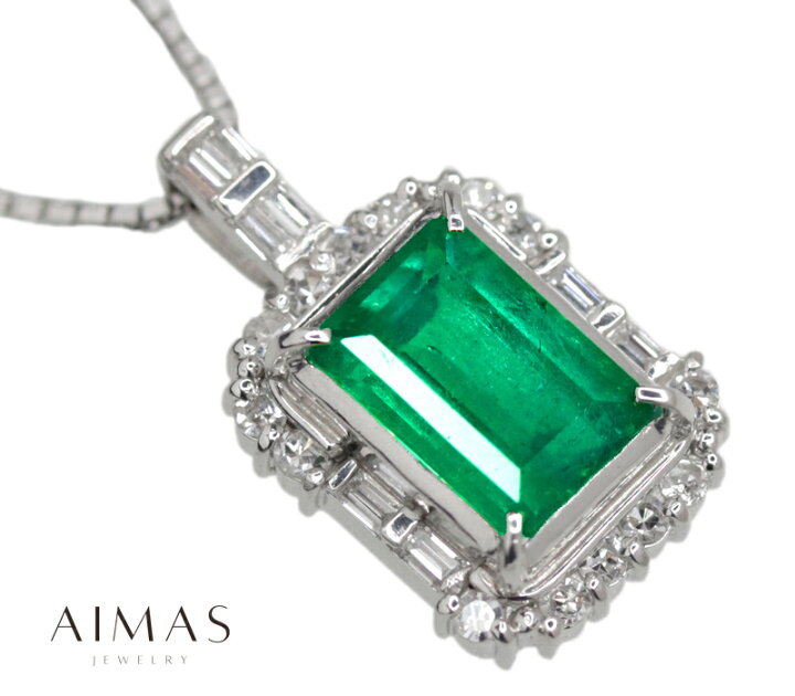 楽天市場】コロンビア産エメラルド 2.29ct ダイヤモンド ネックレス 