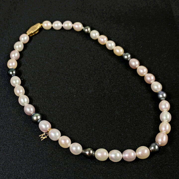 楽天市場】【MIKIMOTO】ミキモト マルチパール 約10mm〜8mm ネックレス 