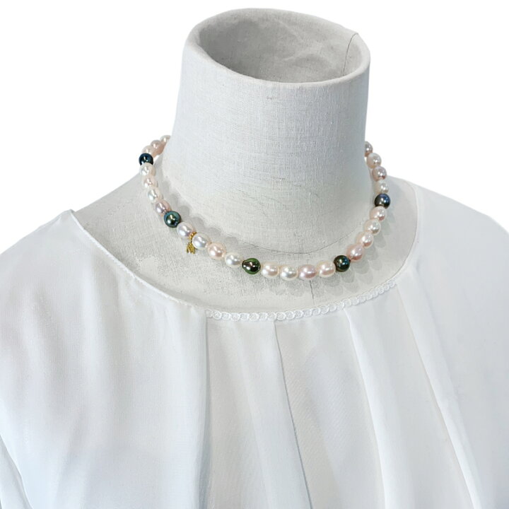 楽天市場】【MIKIMOTO】ミキモト マルチパール 約10mm〜8mm ネックレス 