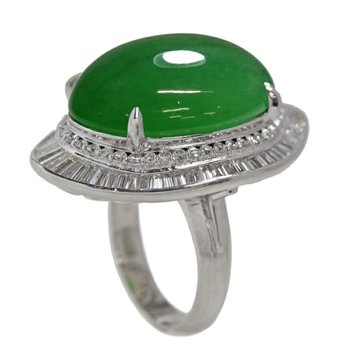 楽天市場】翡翠 36.54ct リング 16号 PT900 プラチナ 指輪  