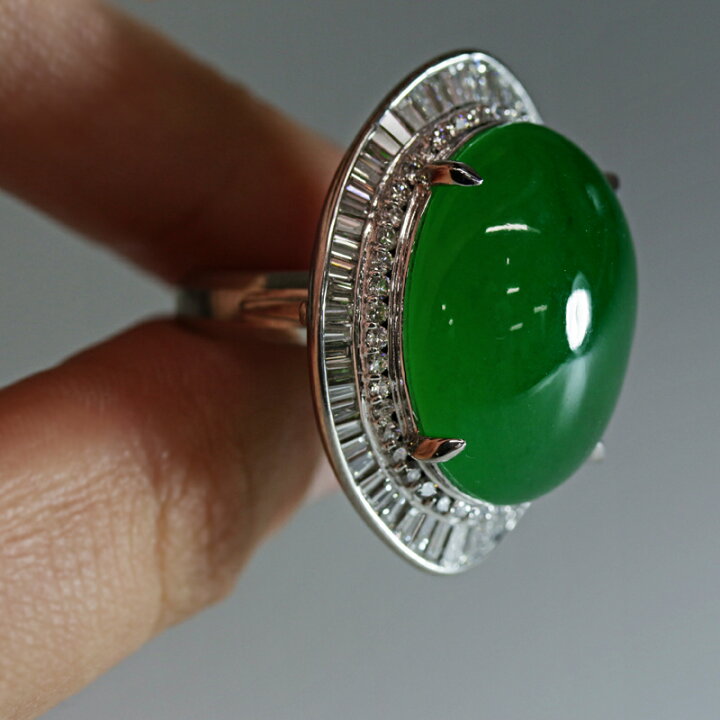 楽天市場】翡翠 36.54ct リング 16号 PT900 プラチナ 指輪  