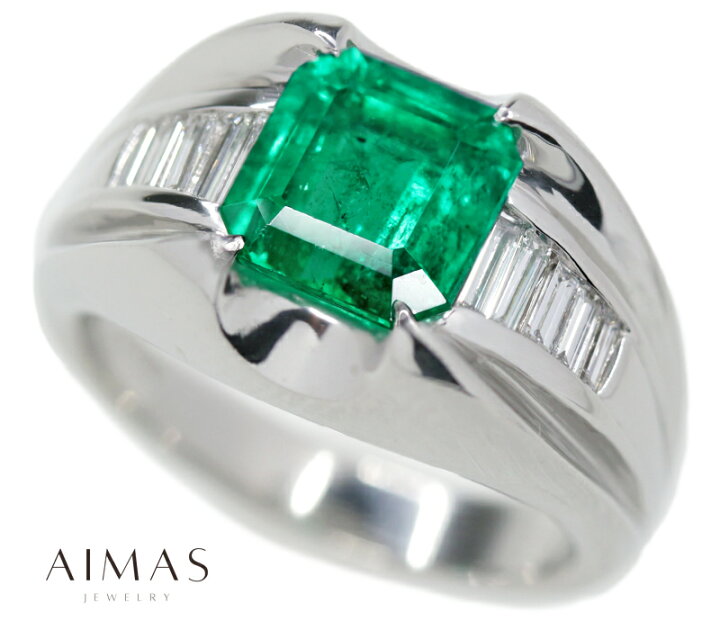 楽天市場】エメラルド 1.77ct リング 10.5号 PT900 プラチナ 指輪  