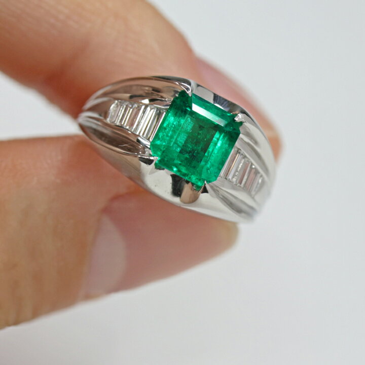 楽天市場】エメラルド 1.77ct リング 10.5号 PT900 プラチナ 指輪 
