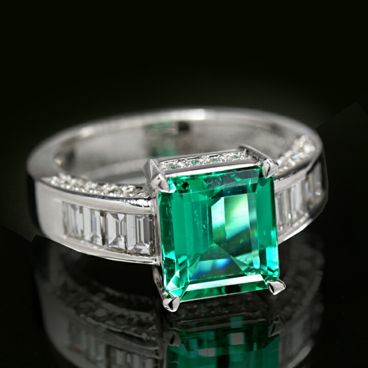 楽天市場】コロンビア産エメラルド 2.21ct リング 12号 PT900 プラチナ  