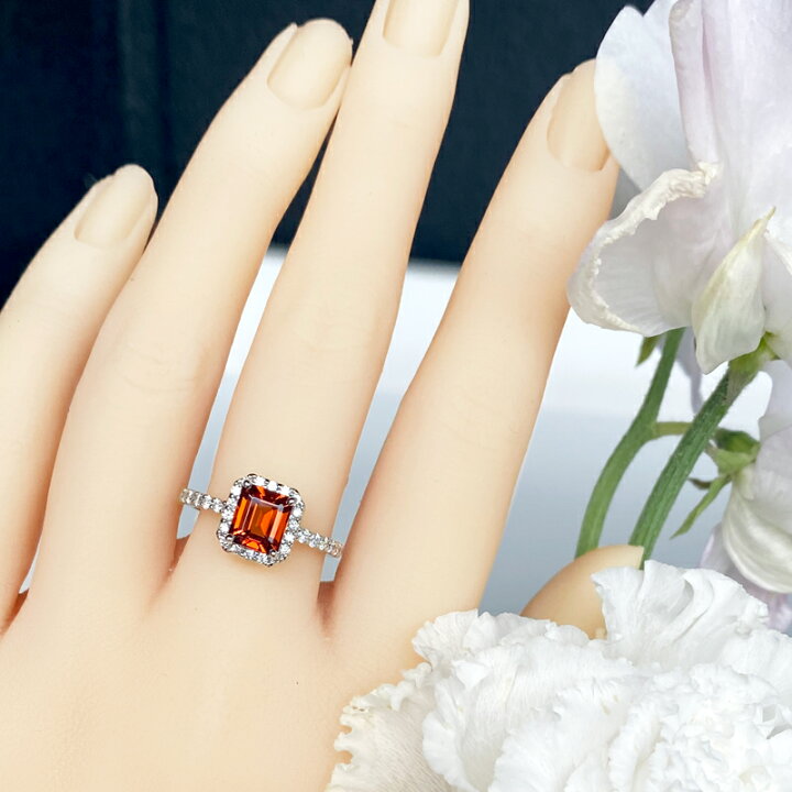 楽天市場】ヘソナイトガーネット 1.78ct リング 13号 PT900 プラチナ 