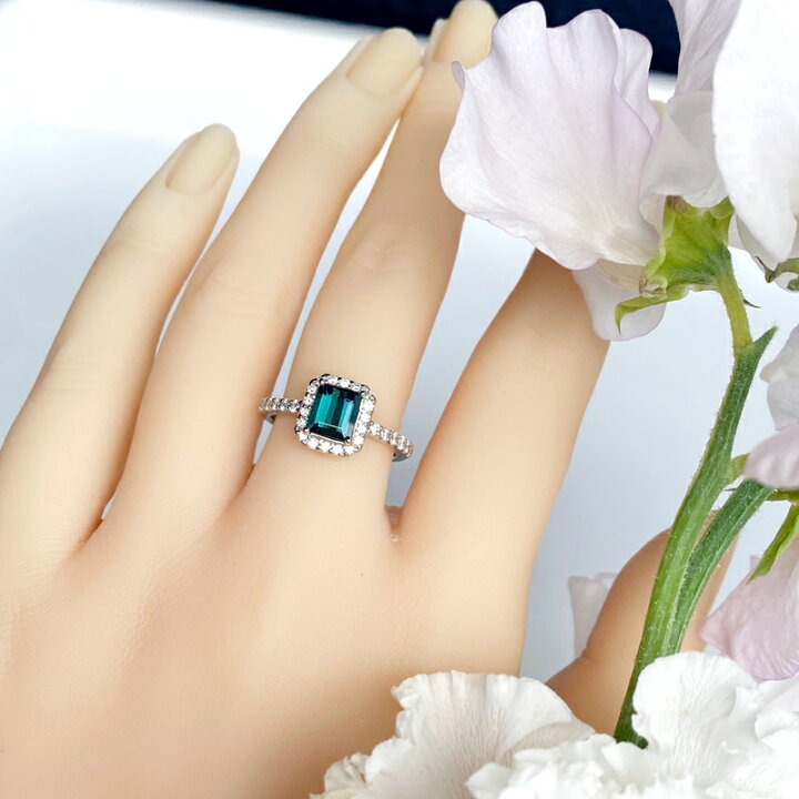 楽天市場】インディコライトトルマリン 1.055ct リング 13号 PT900 
