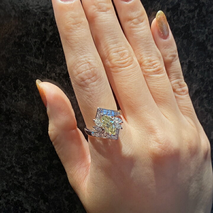 楽天市場】イエローダイヤモンド 1.758ct (VERY LIGHT YELLOW VVS2 