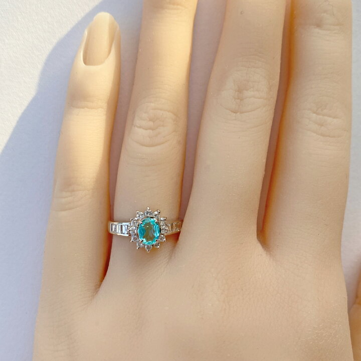 楽天市場】ブラジル産パライバトルマリン 0.41ct ダイヤモンド 0.49ct 