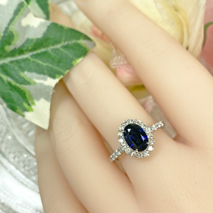 楽天市場】ブルーサファイア 1.2ct リング 12号 PT900 プラチナ  