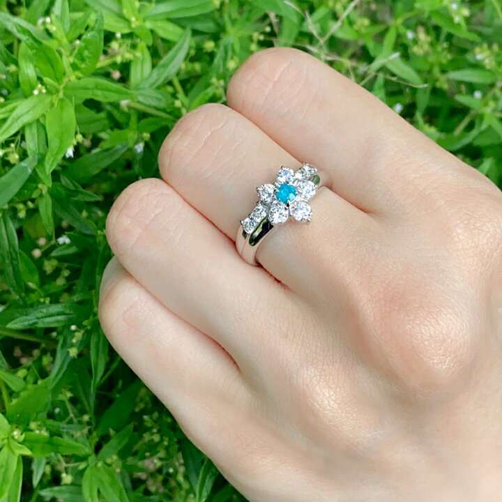 楽天市場】ブラジル産パライバトルマリン 0.11ct リング 13号 PT900  