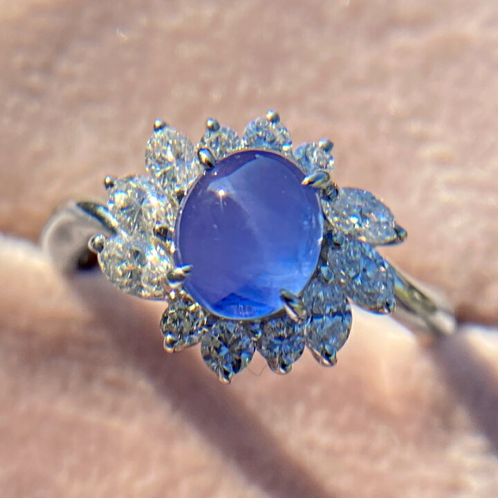 楽天市場】非加熱ブルースターサファイア 1.62ct ダイヤモンド 0.54ct 