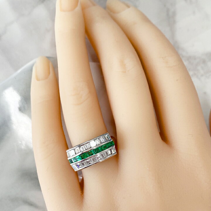 楽天市場】エメラルド 0.65ct リング 12.5号 PT900 (Pm) プラチナ 指輪 