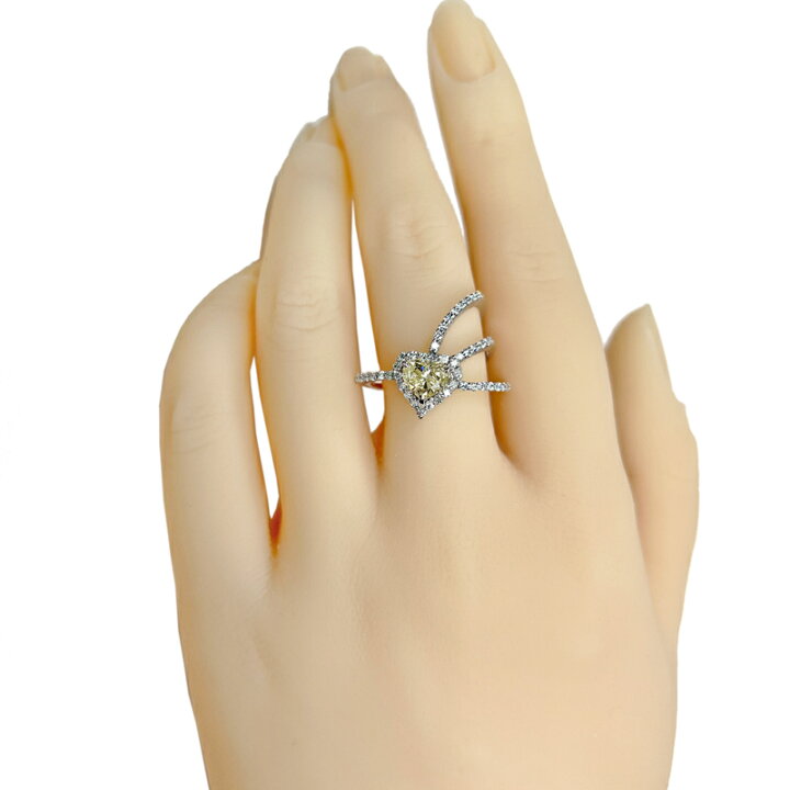 楽天市場】イエローダイヤモンド 1.005ct ダイヤモンド リング 20号 