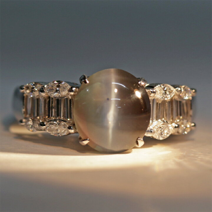楽天市場】【ｾｰﾙ】アレキサンドライトキャッツアイ 3.37ct リング 13号 