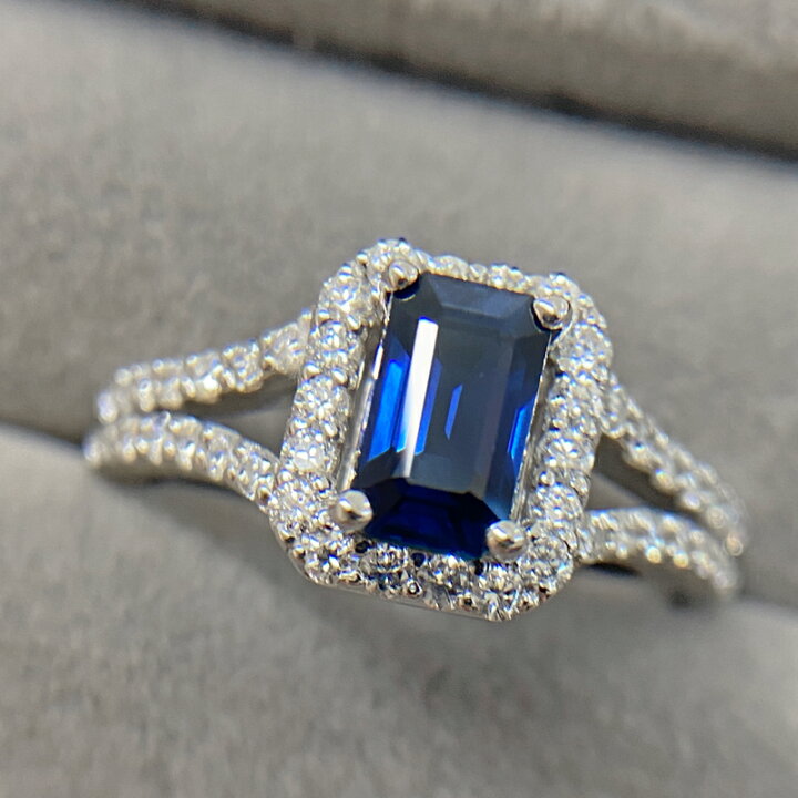 楽天市場】ブルーサファイア 1.13ct リング 13号 PT900 プラチナ  