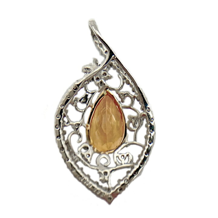 楽天市場】インペリアルトパーズ 1.58ct ペンダントトップ K18WG/PG 