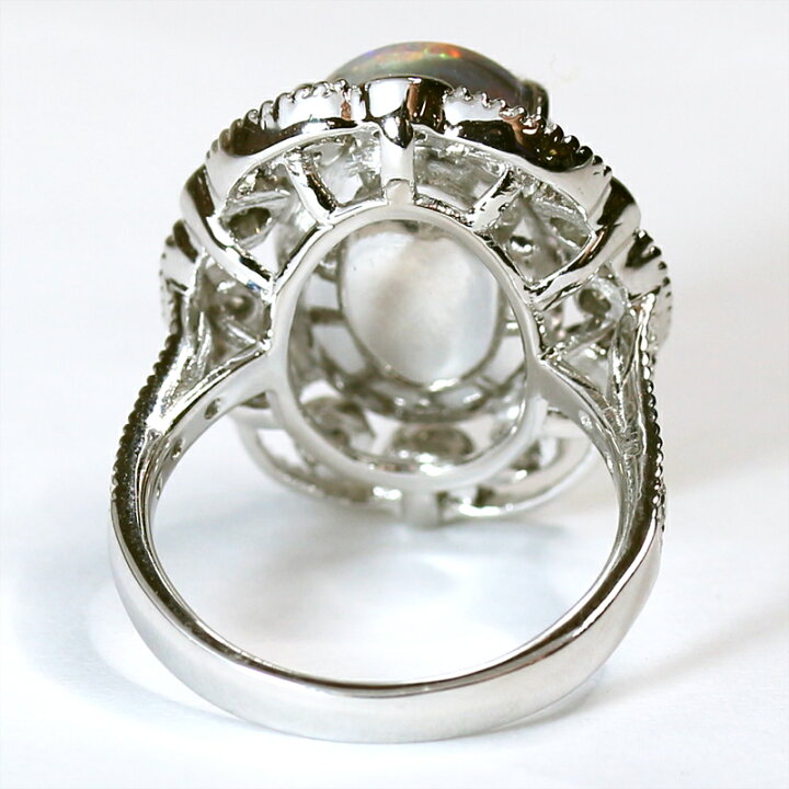 楽天市場】ブラックオパール 3.35ct リング 12.5号 PT900 プラチナ  