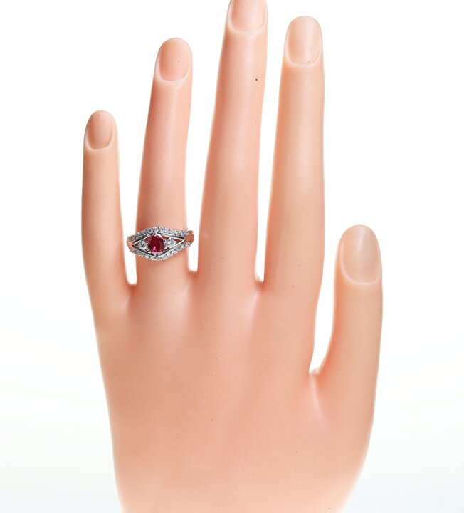 楽天市場】ルビー 0.58ct リング 10号 PT900 プラチナ ダイヤモンド  