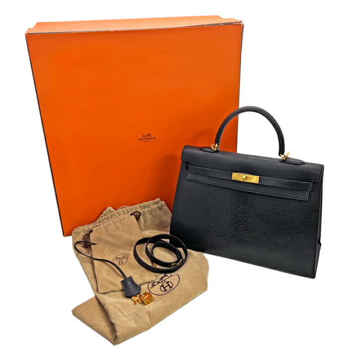 楽天市場】【HERMES】エルメス ケリー 35 黒 ブラック Noir/89 ケリー  