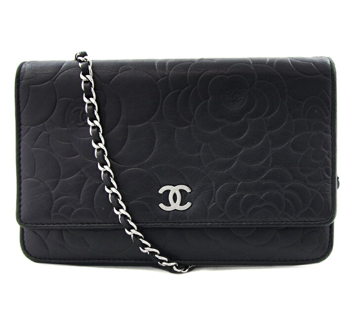 楽天市場】【CHANEL】シャネル カメリア チェーンウォレット 