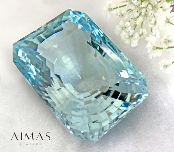楽天市場】アクアマリン 58.437ct ルース ステップカット ミックス 