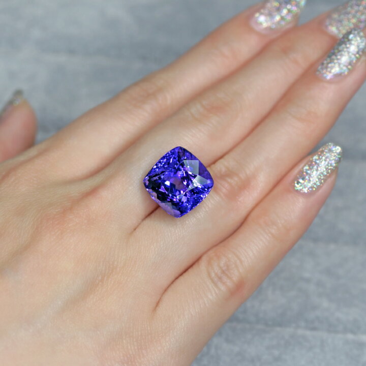 楽天市場】【動画】タンザナイト 16.57ct ルース クッションカット  