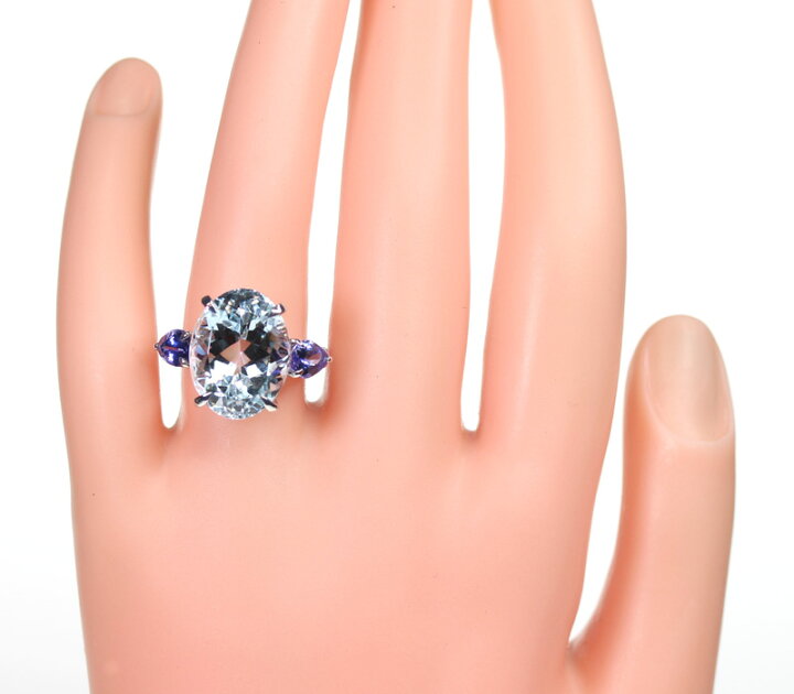 楽天市場】新品【ジュエリー】アクアマリン 11.15ct ダイヤモンド 0.11 