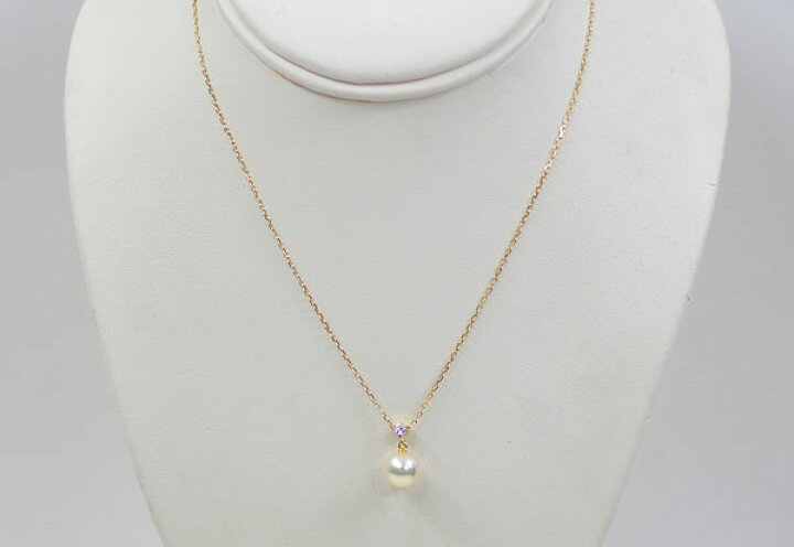 楽天市場】【MIKIMOTO】ミキモト K18YG 750YG 一粒パール 一粒真珠 8.5  